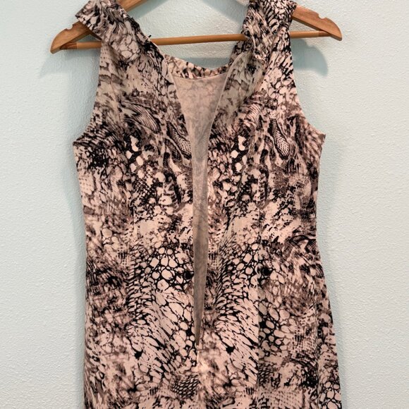 Ellen Tracy  Sleeveless Snake‎ Print Sheath Dress Size 6P - Picture 5 of 10